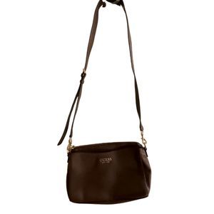 Guess brown leather crossbody bag